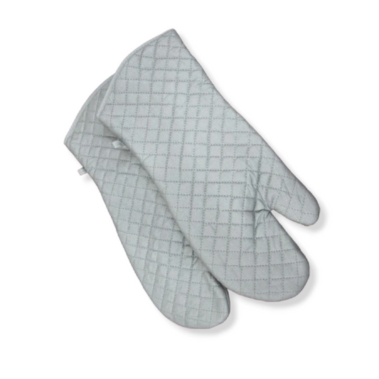 Insulated Grey Oven Gloves 40 cm - lunazchef.shop