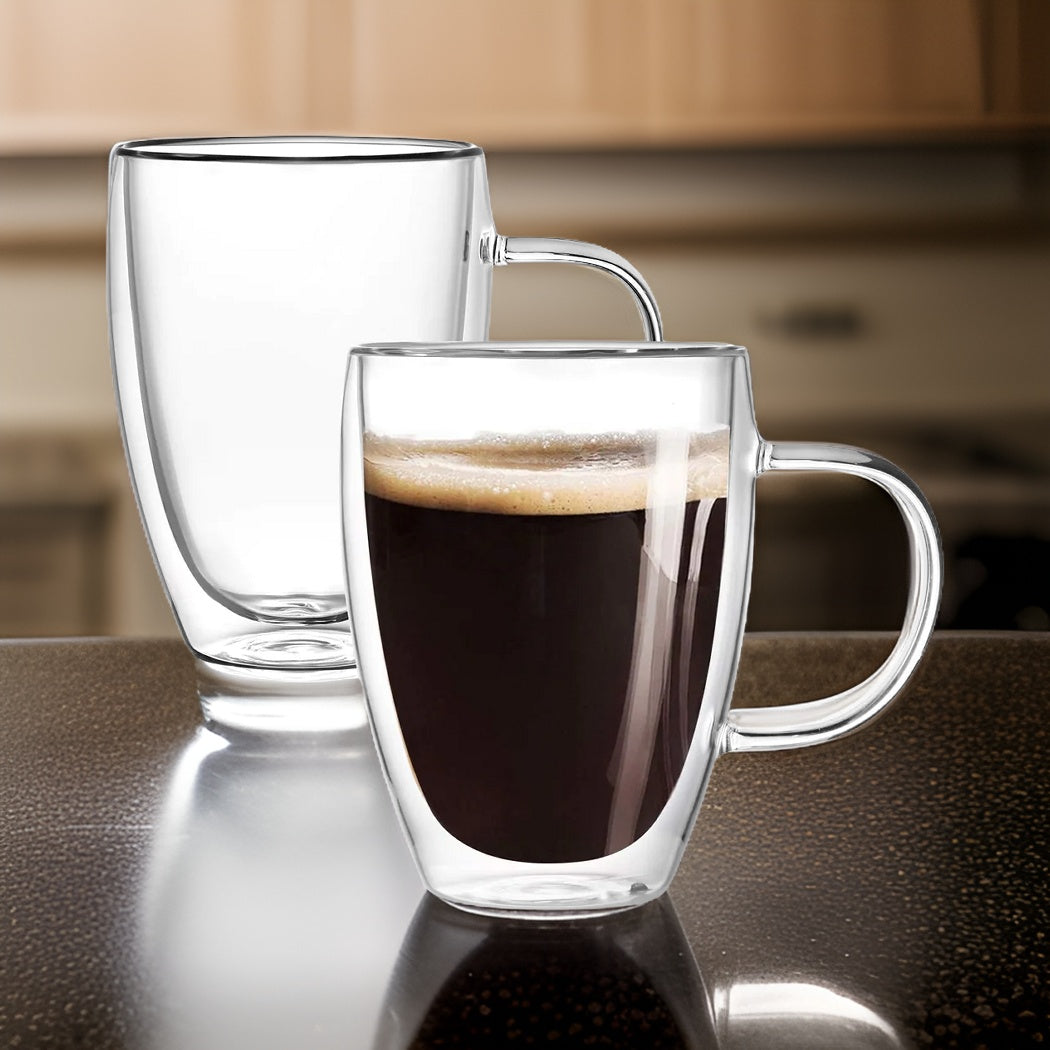 Double Wall Glass Mug 350 ml - 12 cm