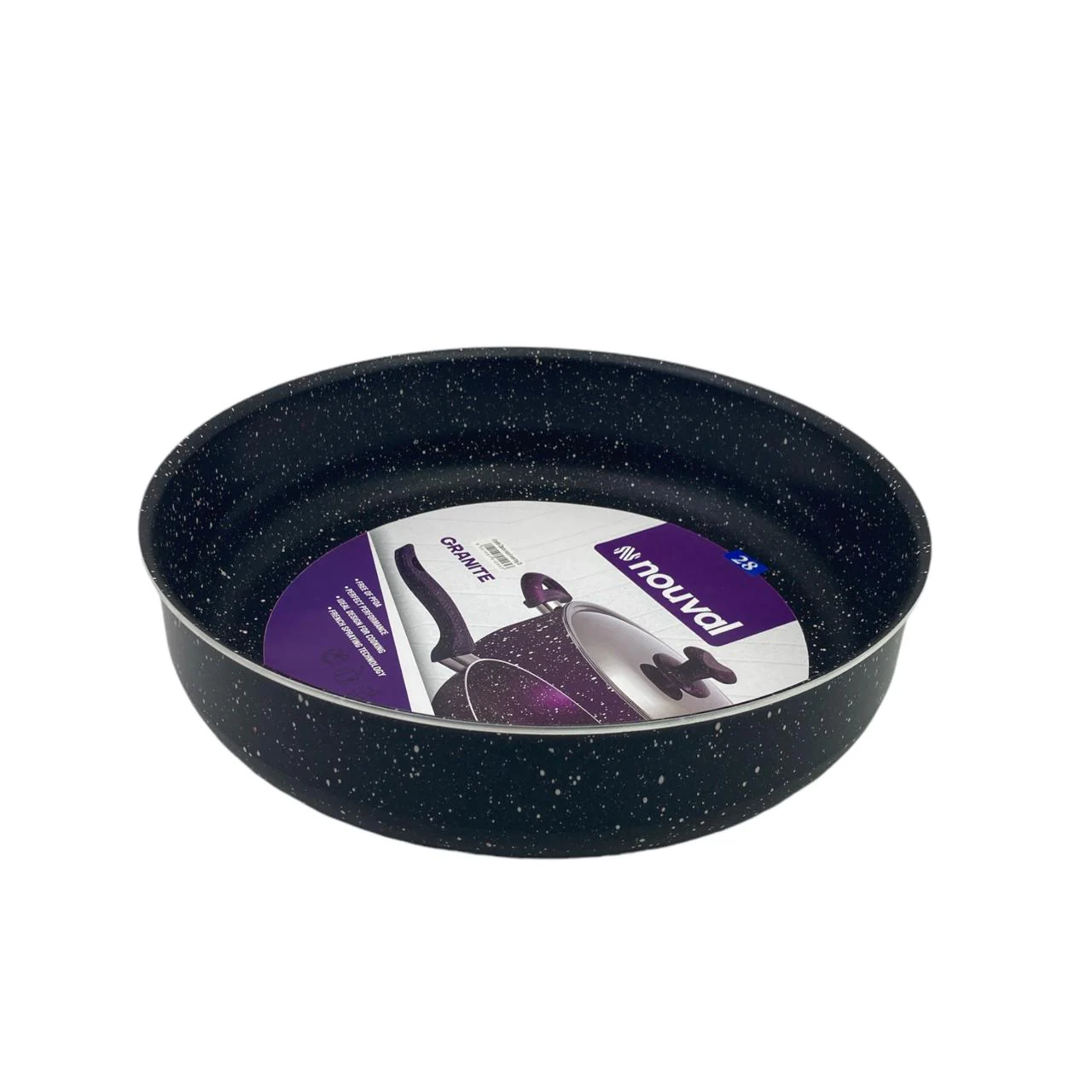 Black Granite Nouval Round Oven Tray - lunazchef.shop