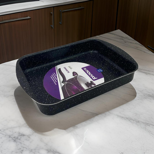 Black Granite Nouval Rectangular Oven Tray - lunazchef.shop