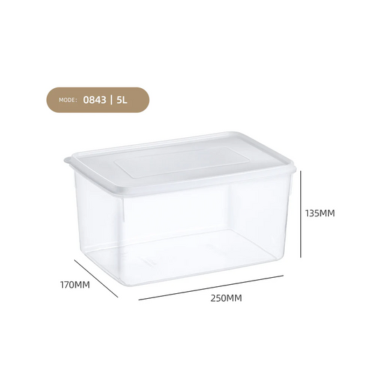 Clear Hermetic Food Preservation Box 5 lt - lunazchef.shop