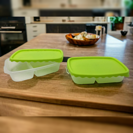 Set of 2 food containers with 2 compartments - lunazchef.shop