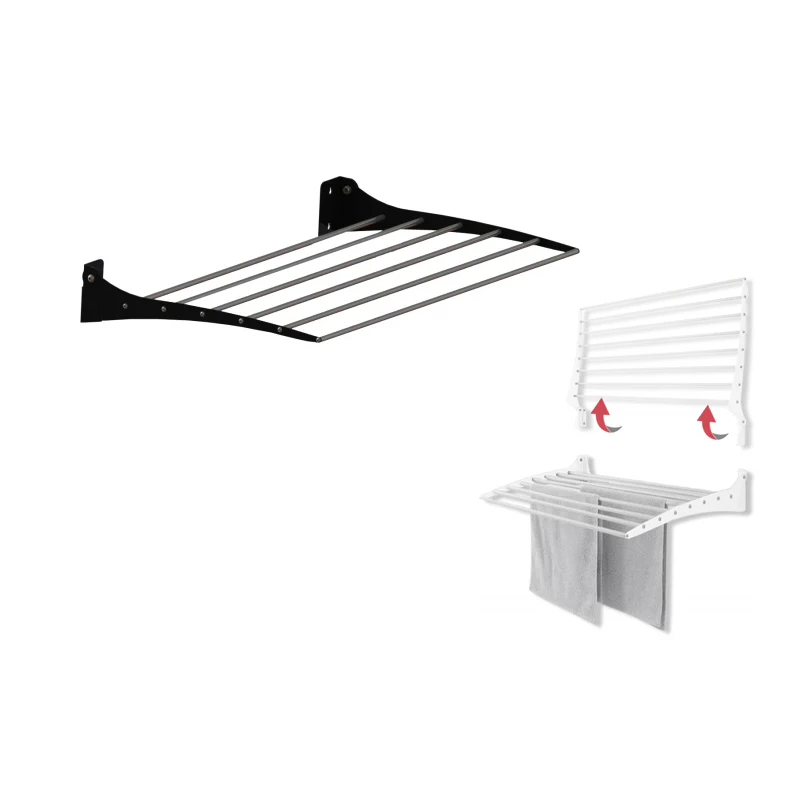 Aluminum Foldable Laundry Wall Mounted Drying Rack 95cm - lunazchef.shop