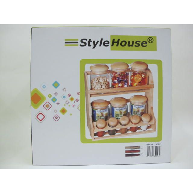 11 Pieces Wooden Spice Rack