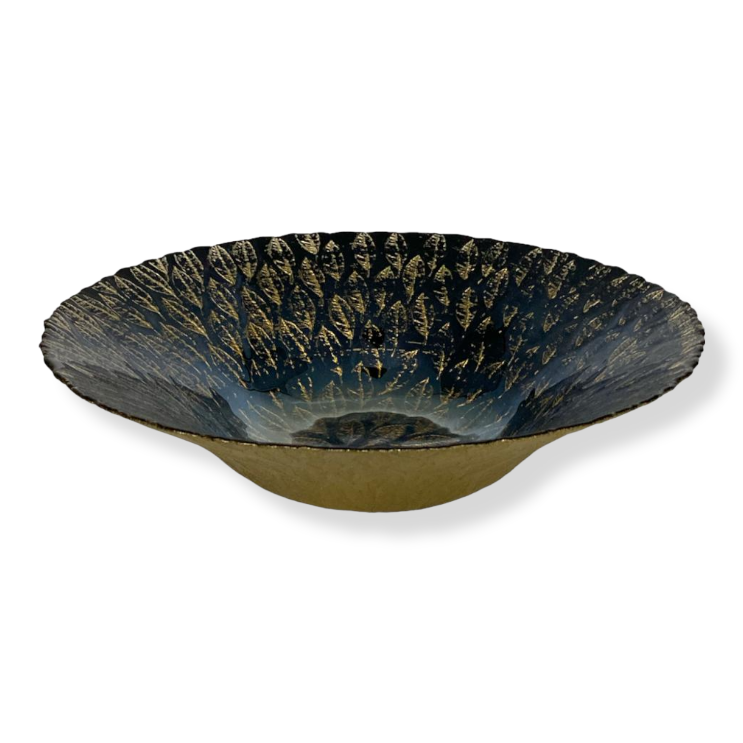 Round Glass Decorated Deep Bowl 30 cm - lunazchef.shop