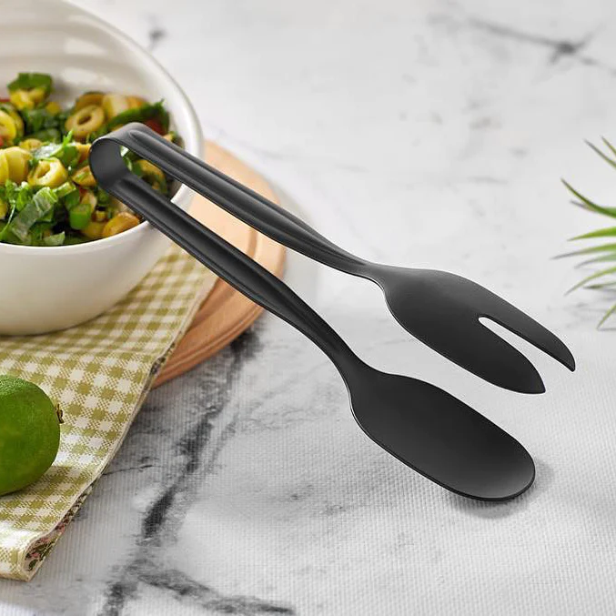 Black SS Salad Tong - lunazchef.shop