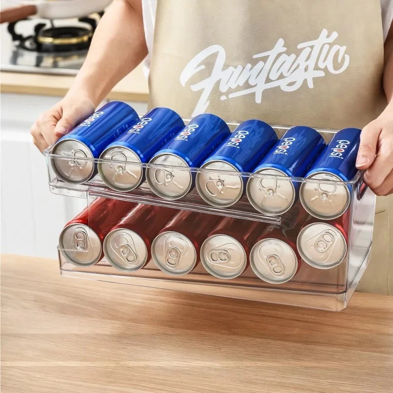 2 Tiers Soda Cans Storage Box - lunazchef.shop