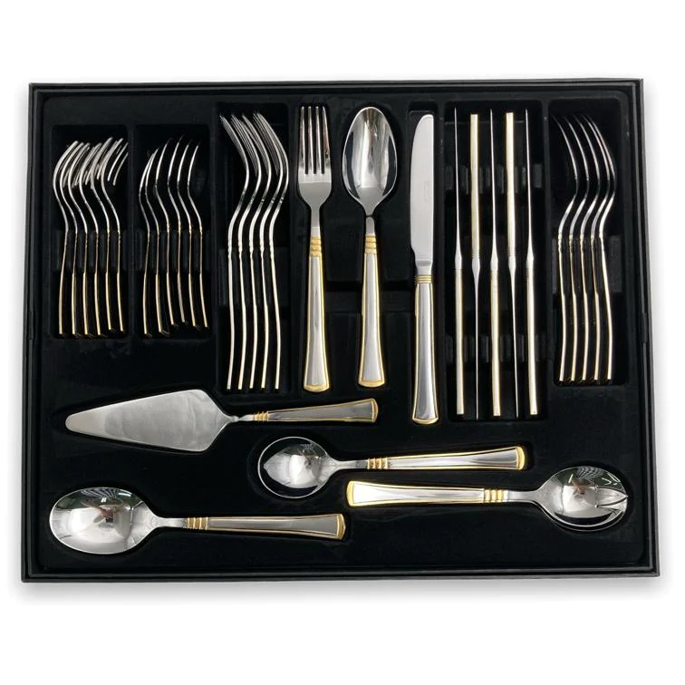 Dosthoff 72 pieces Classy Gold Cutlery Set SS 18-10 - lunazchef.shop