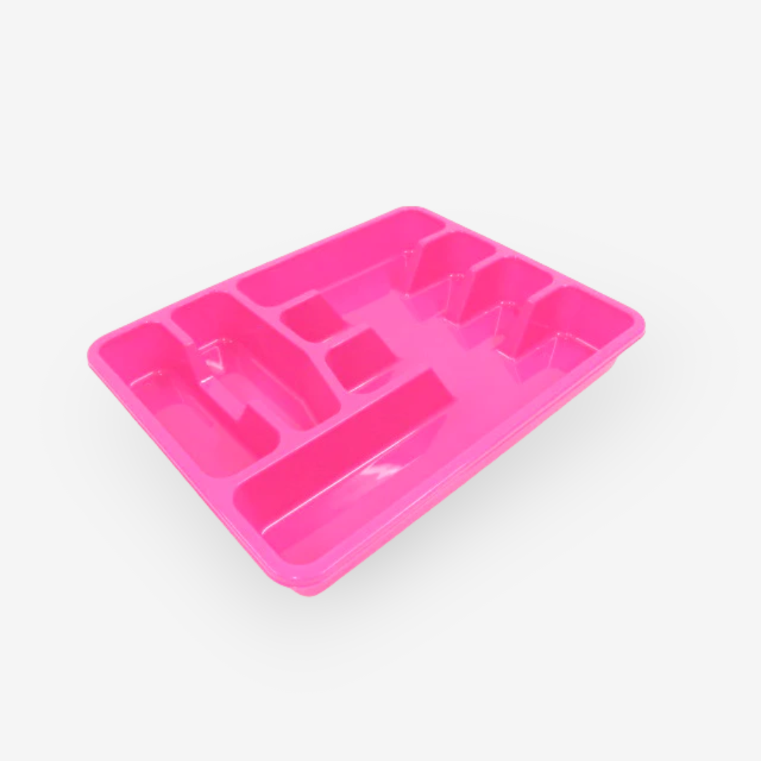 Large plastic colorful cutlery tray - lunazchef.shop