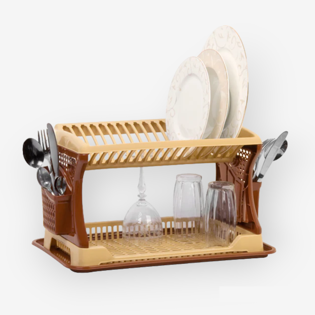 Two-Step Plastic Dish Drainer - lunazchef.shop