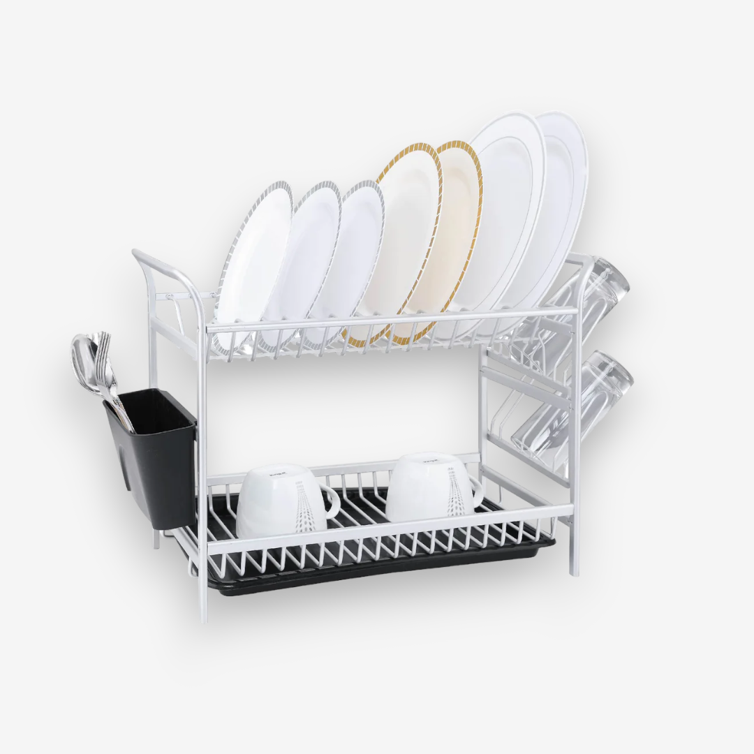 Aluminum Dish Rack 2 Tiers - lunazchef.shop