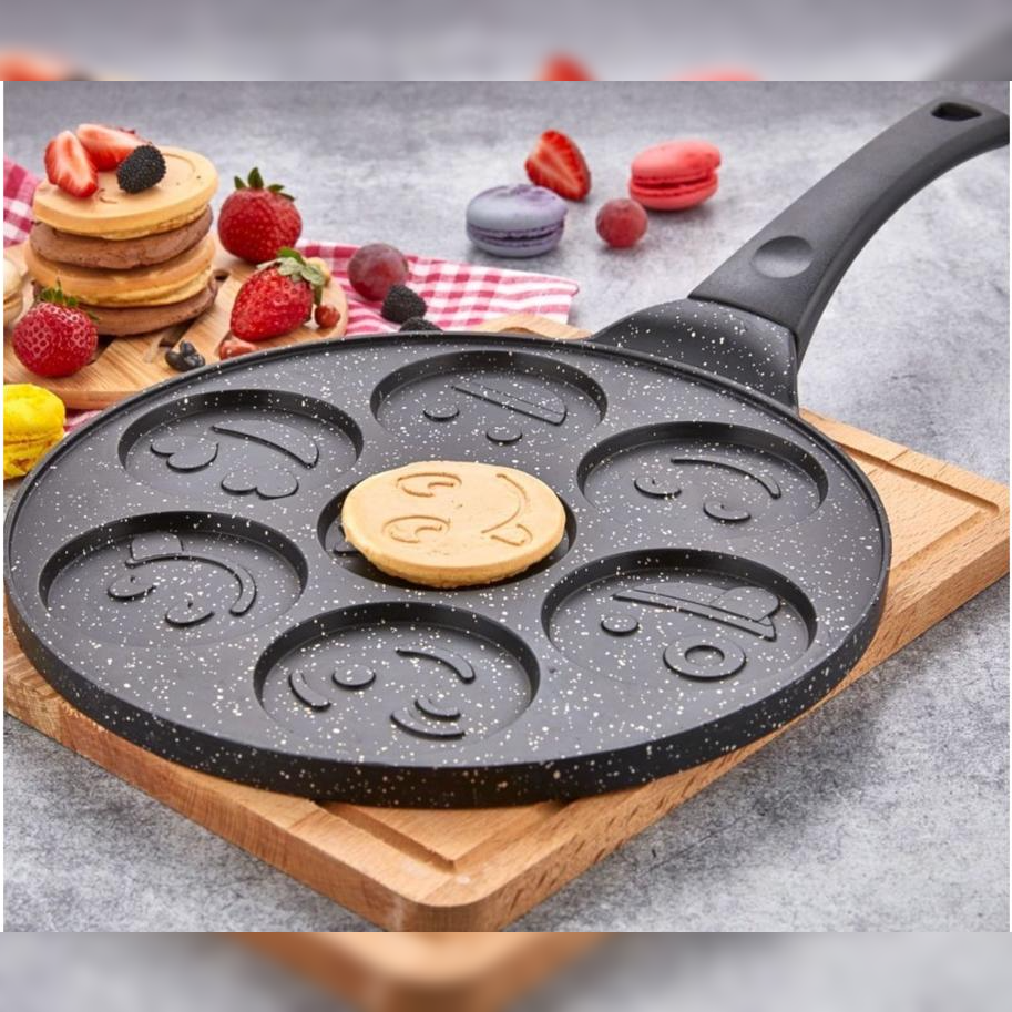 Dosthoff Cast Alum 7 Emojis Mini Pan Cakes 26 cm - lunazchef.shop