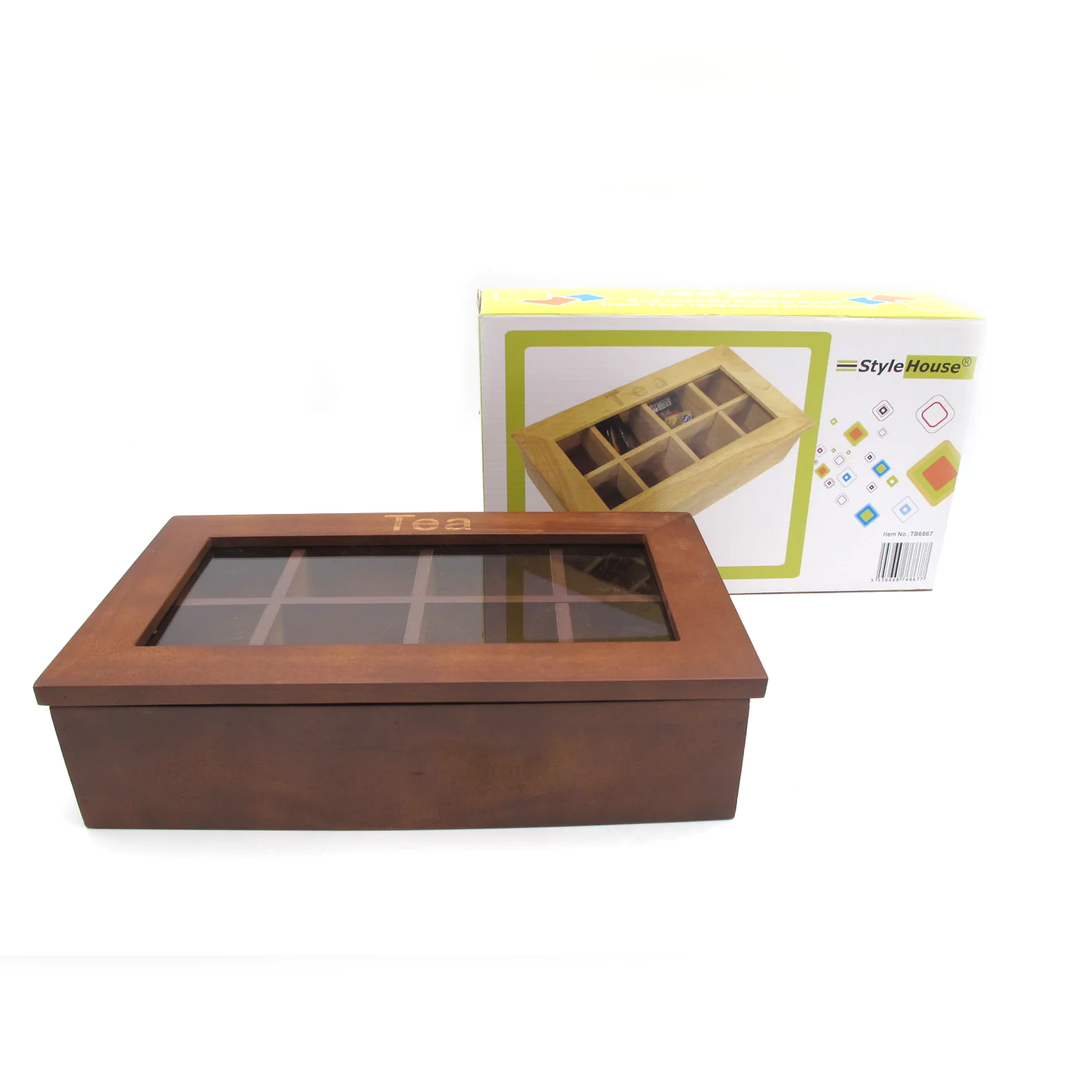 8 Compartments wooden tea box - lunazchef.shop