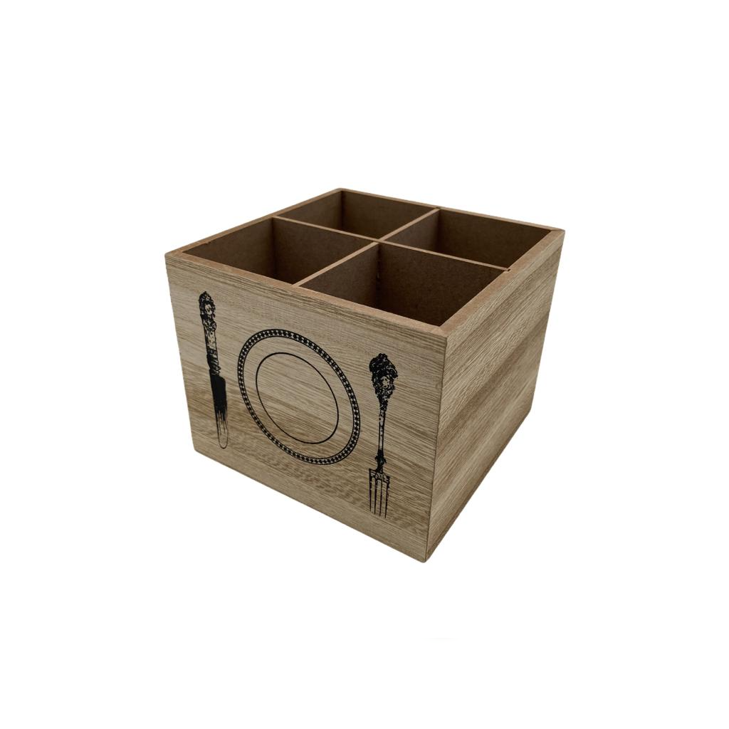 Wooden Cutlery Holder - lunazchef.shop