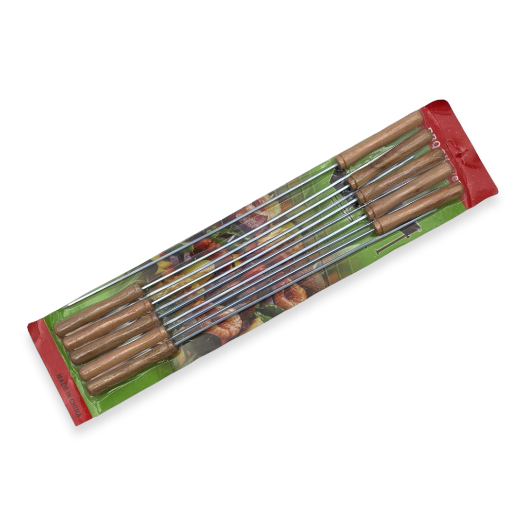 BBQ Skewers with wooden handle 10 pieces - lunazchef.shop