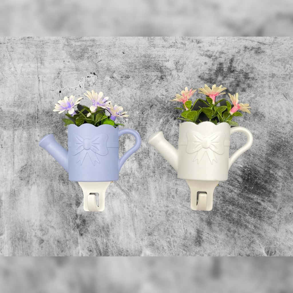 Wall Hanger Watering Can Shape with Flowers - lunazchef.shop