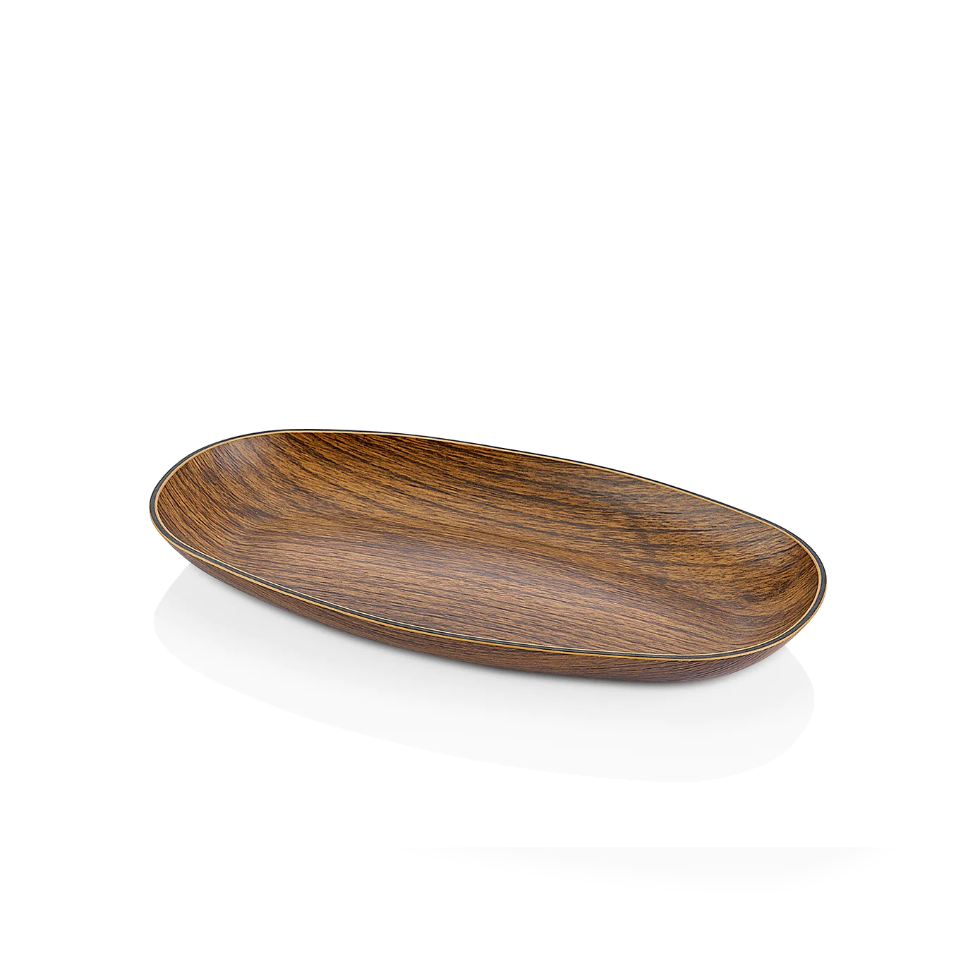 Mini Serving Oval Plate with Wooden Finish - lunazchef.shop