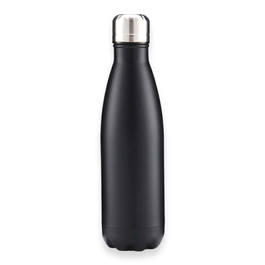 Black Stainless Steel Vacuum Water Bottle 500ml - lunazchef.shop