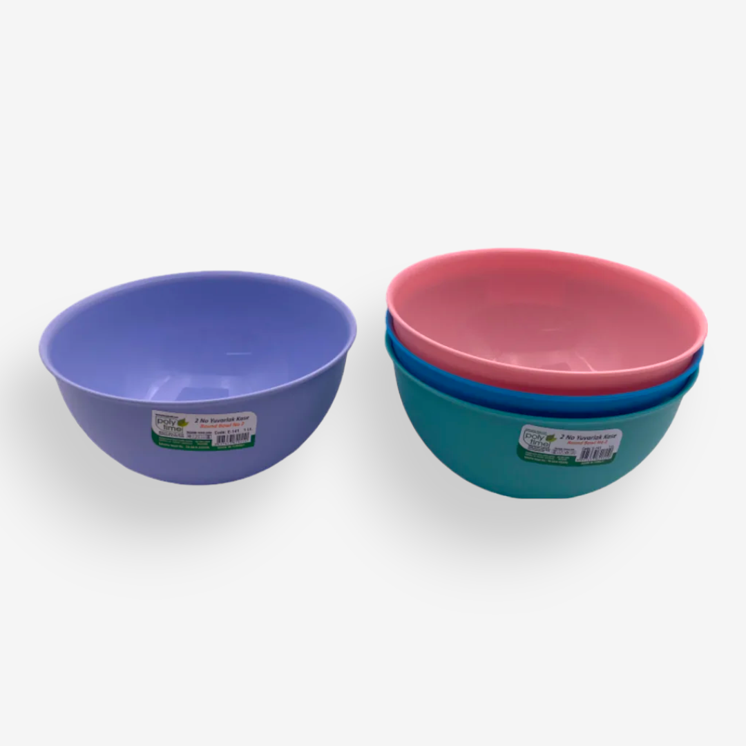 Colorful Round Bowl 1 Lt x 2 - lunazchef.shop