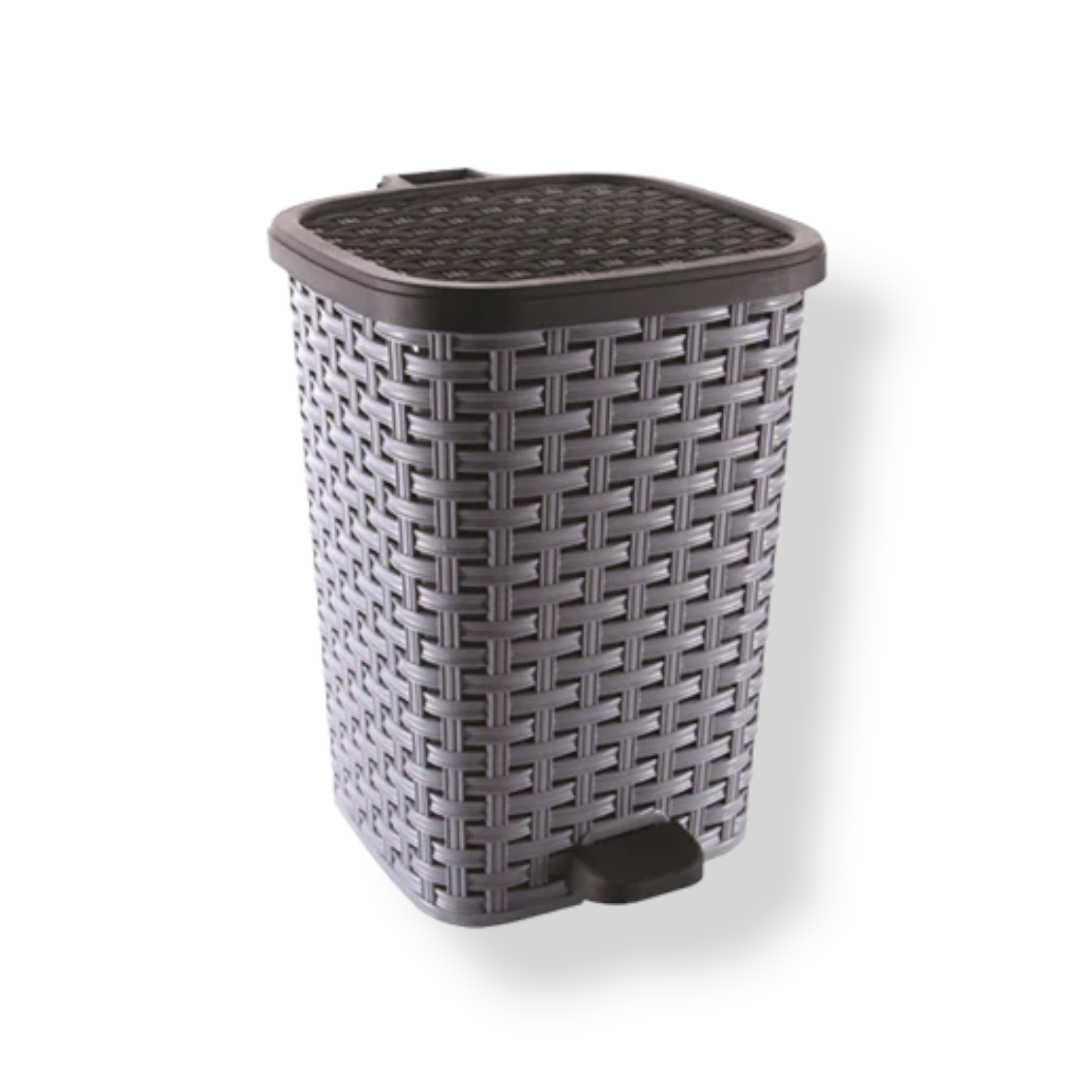 Rattan Plastic Pedal Dustbin 6 lt - lunazchef.shop