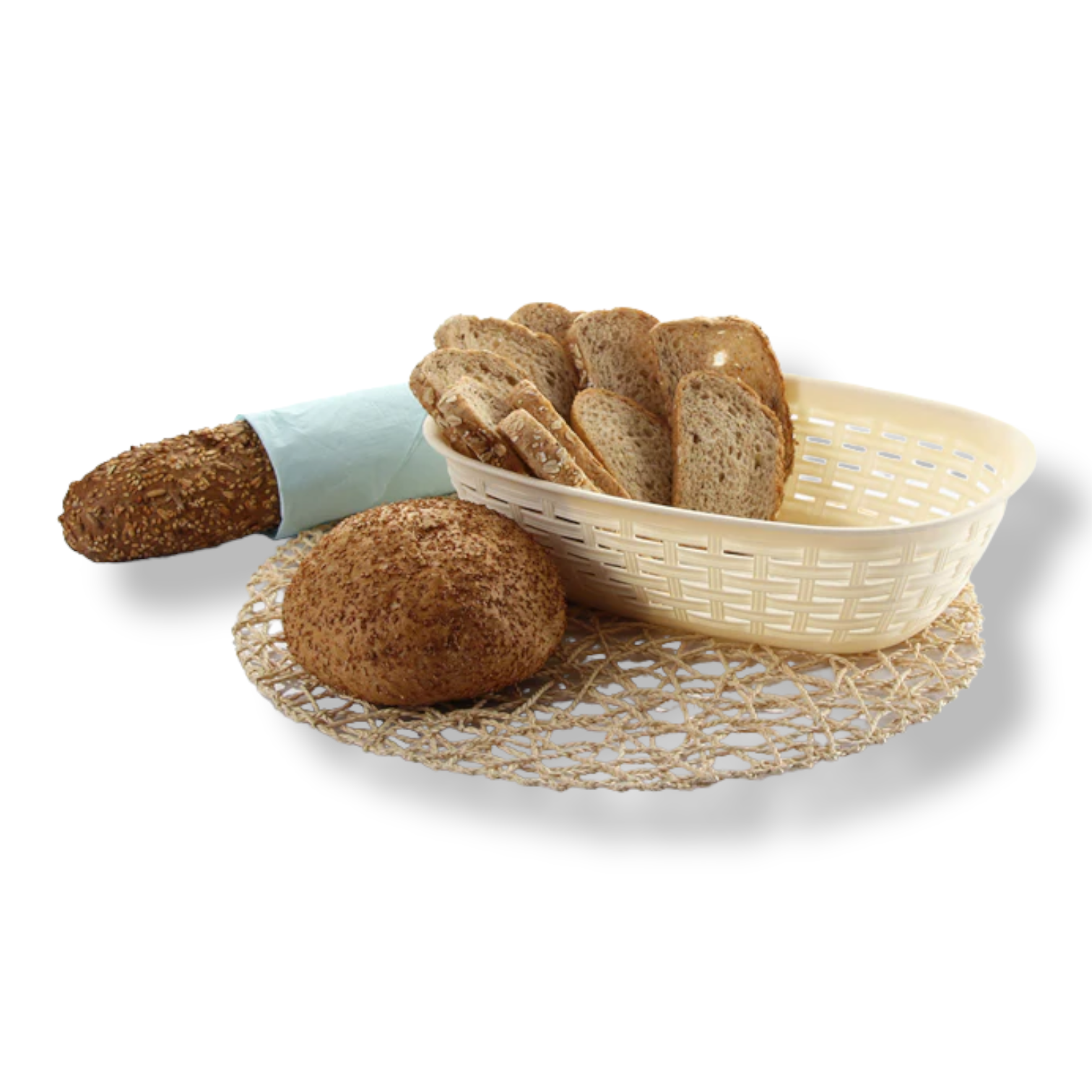 Small Plastic Rattan Bread Basket - lunazchef.shop