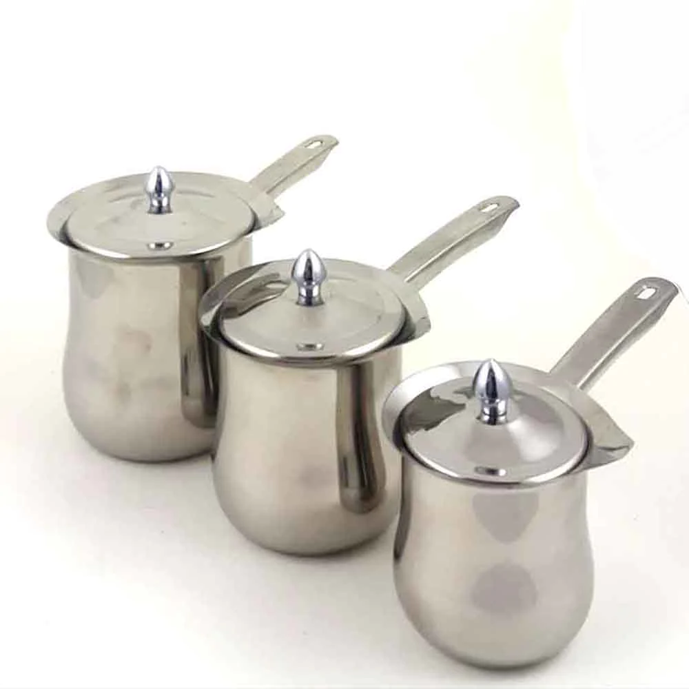 Stainless steel coffee pot set 3 pieces - lunazchef.shop