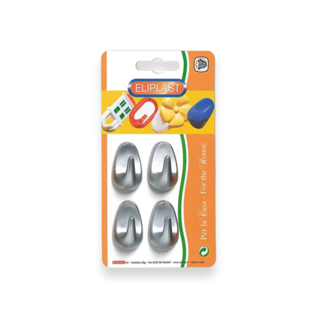 Colored Oval adhesive Hooks X4 - lunazchef.shop