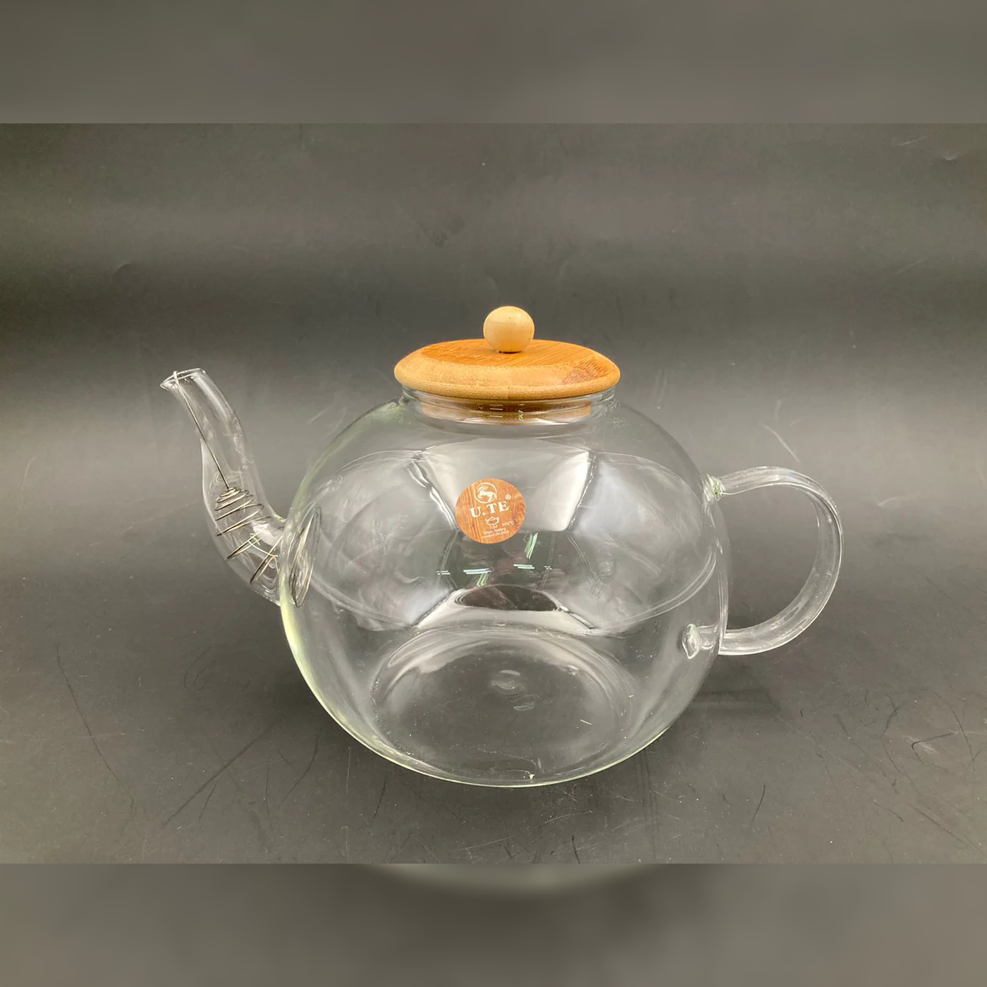 Borosilicate Glass Tea Pot Wood cover 1500 ml - lunazchef.shop