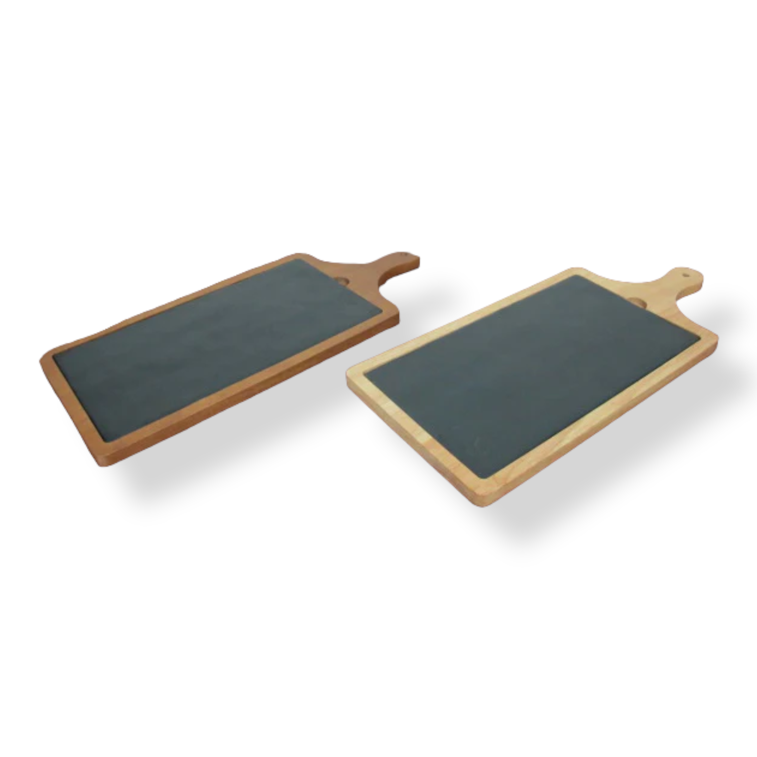 Melamine food serving board with wooden base - lunazchef.shop