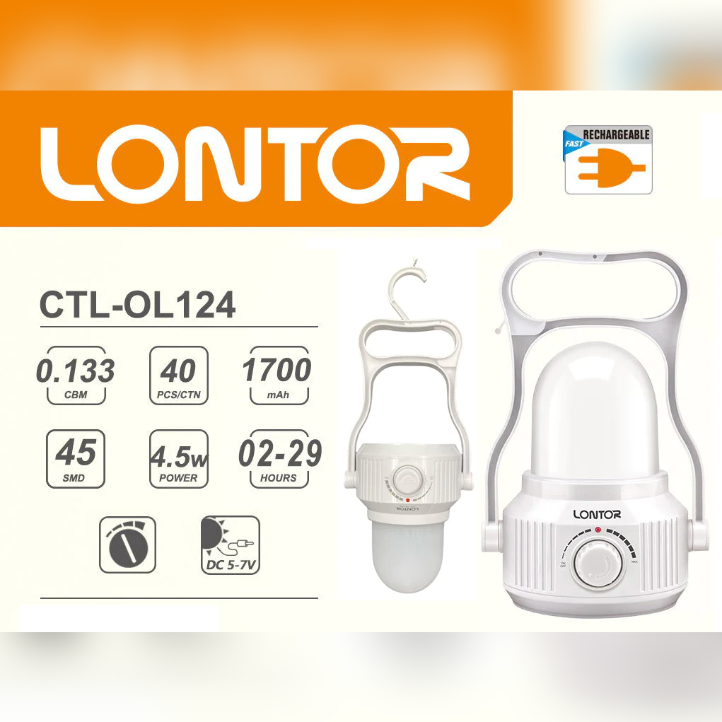 Lontor Rechargeable Lantern with Hanger - lunazchef.shop