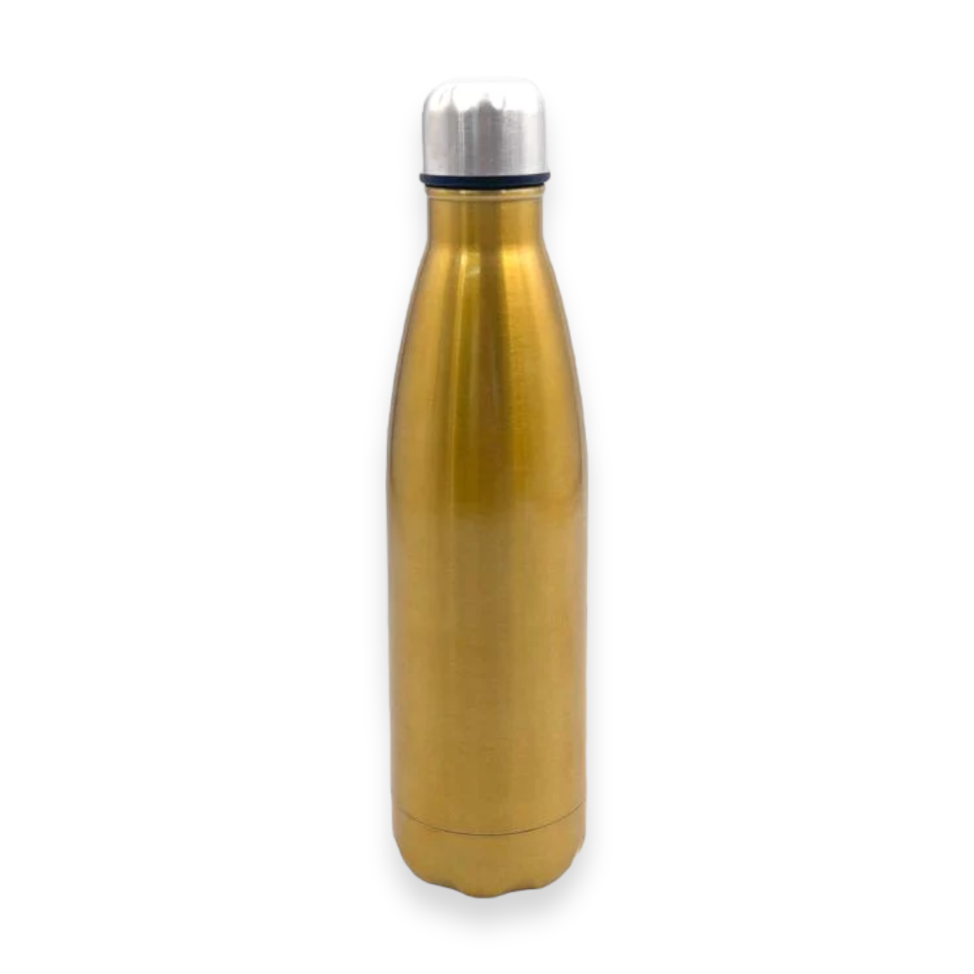 Golden Color Stainless Steel Vacuum Water Bottle 500 ml - lunazchef.shop