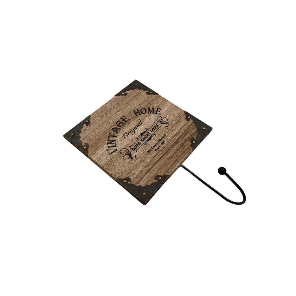 Wooden Vintage Home Wall Hanger with one hook - lunazchef.shop