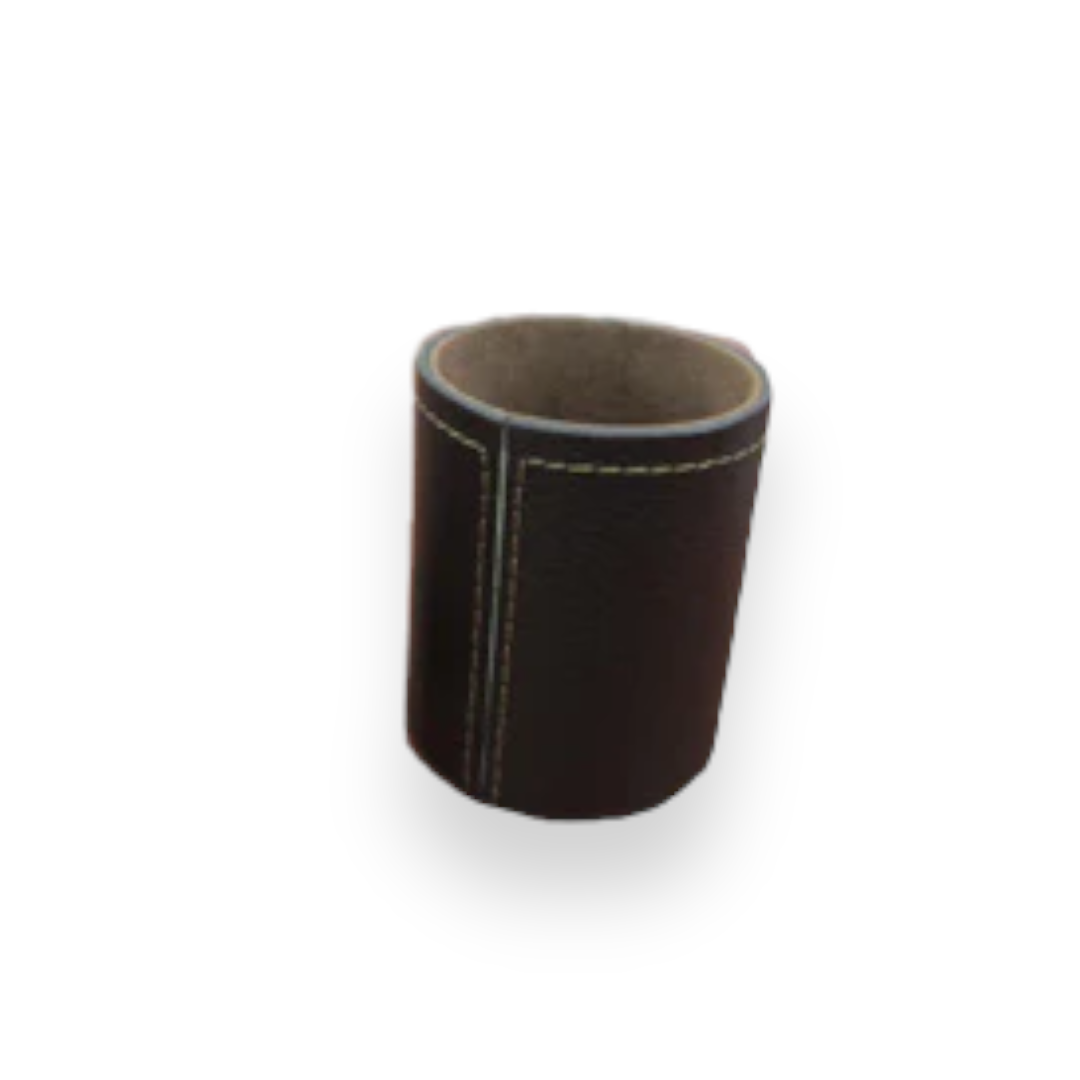 Round leather cup holder - lunazchef.shop