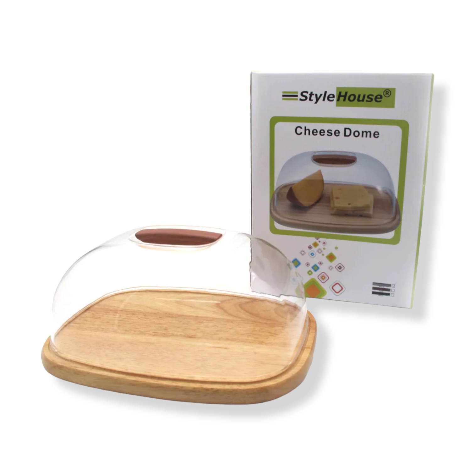 Rectangular Wooden Cheese Dome - lunazchef.shop