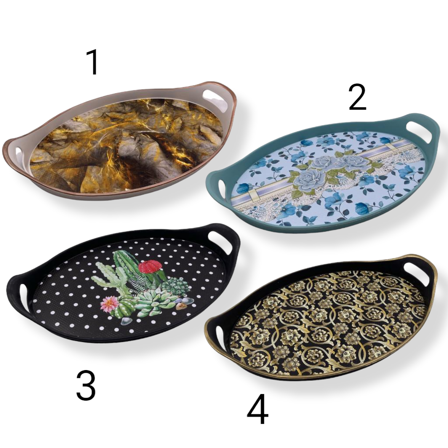 Large Oval Plastic Tray 44 cm - lunazchef.shop