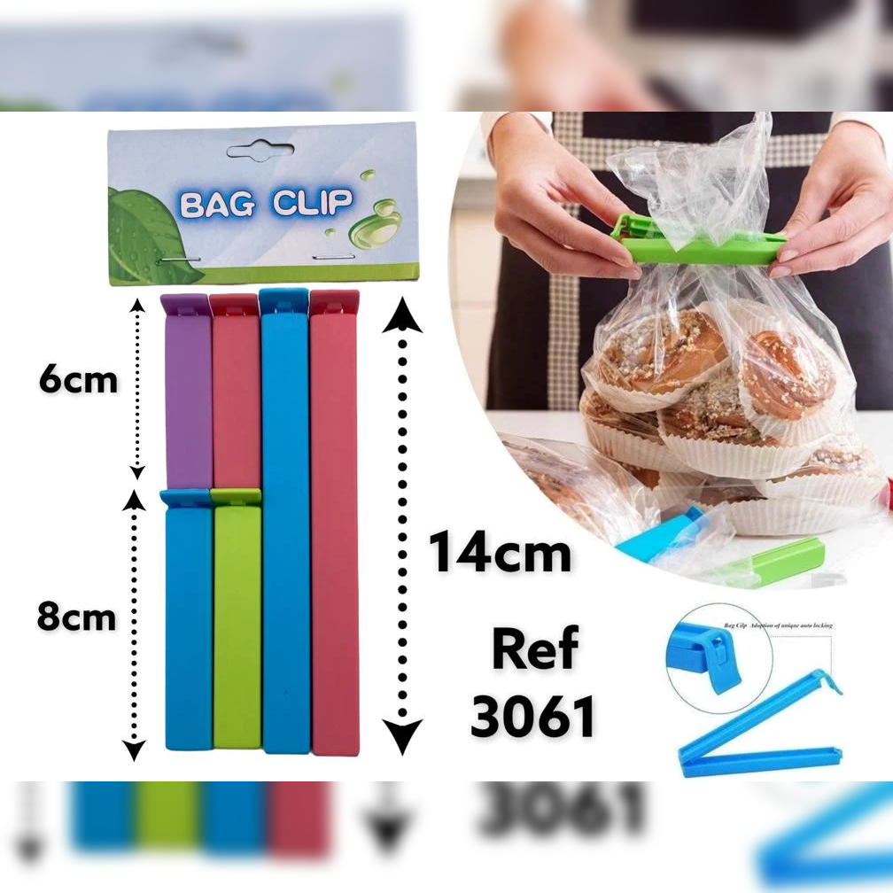 Colored Plastic Bag Clip X6 - lunazchef.shop