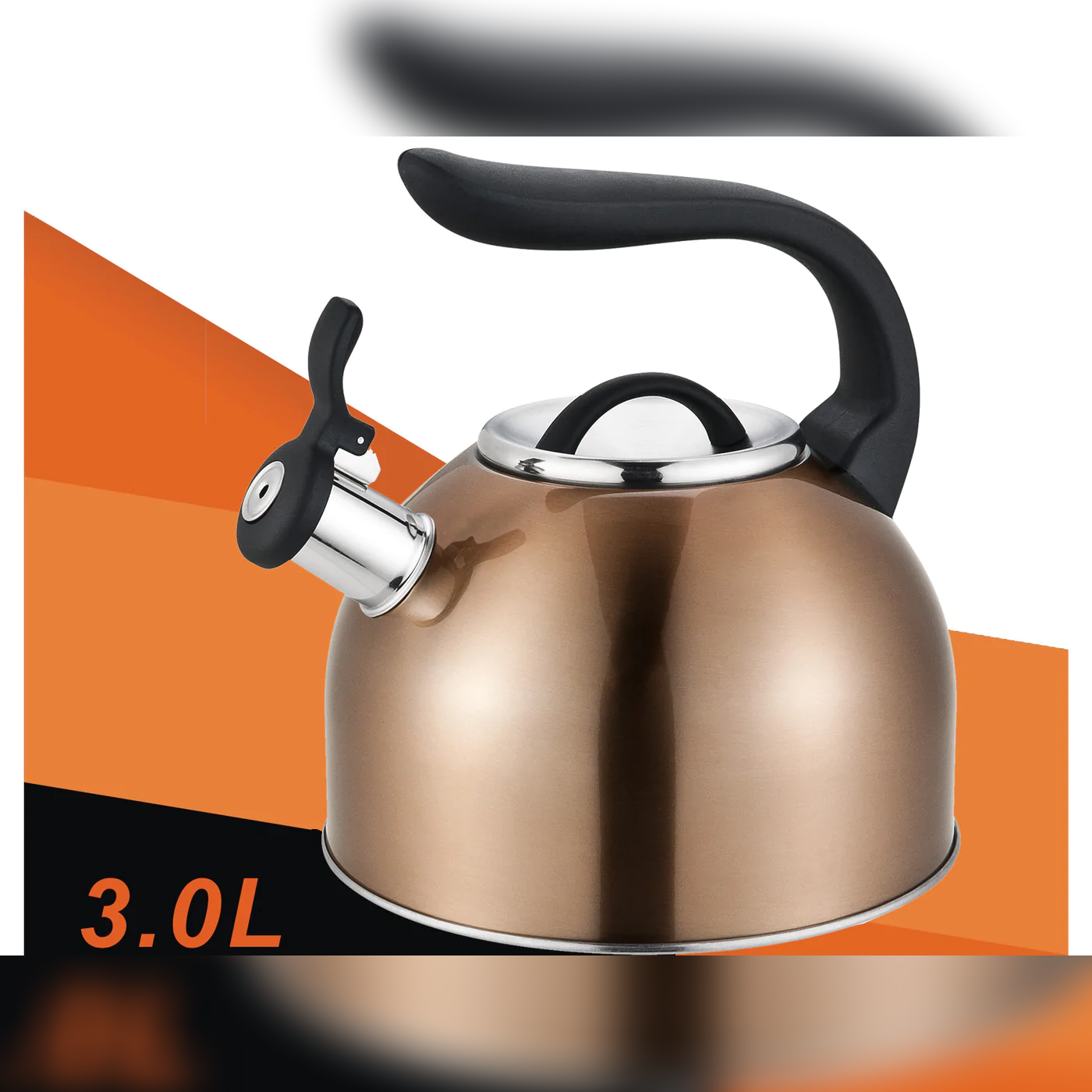 Dosthoff Copper Shine SS 18-10 Whistling Kettle 3.0 L - lunazchef.shop