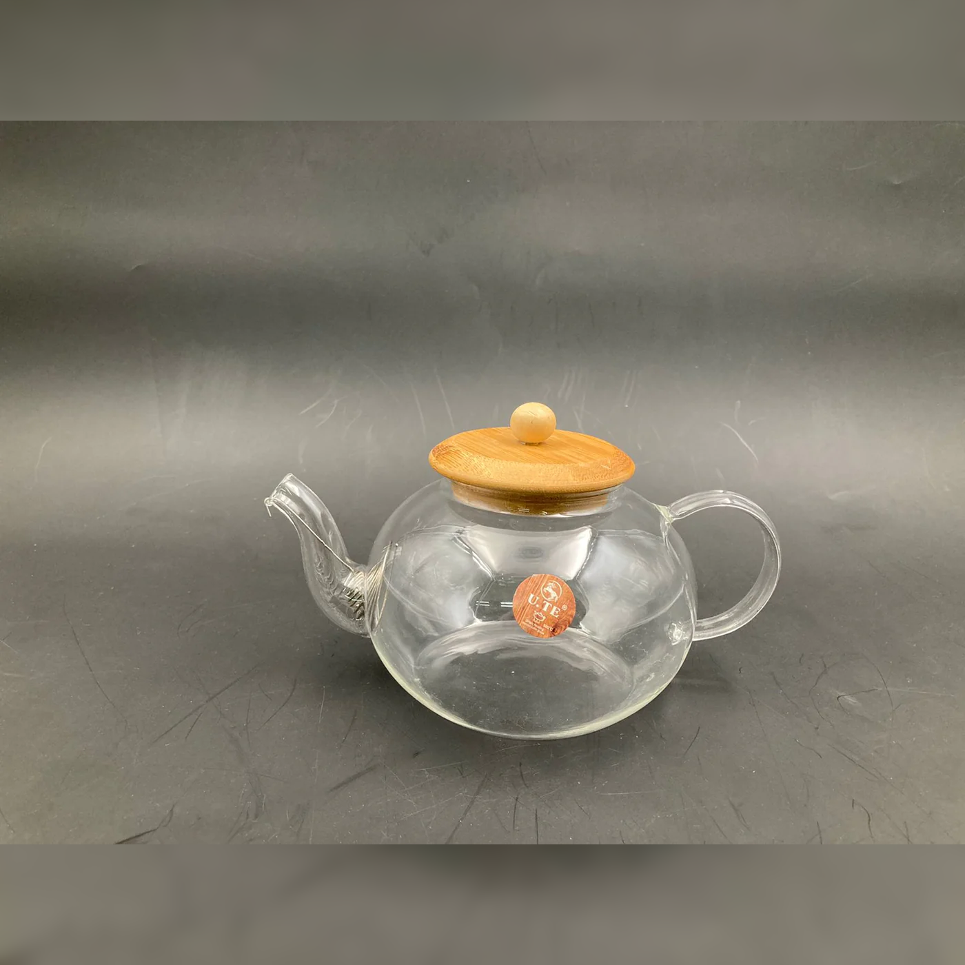 Borosilicate Glass Tea Pot Wood cover 800 ml - lunazchef.shop