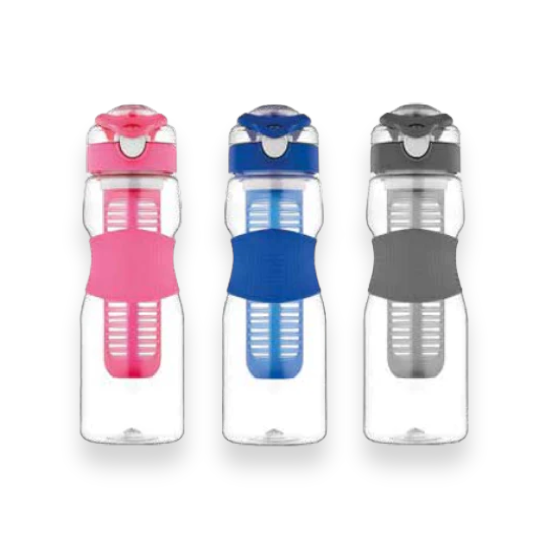 Plastic Drink Bottle with Infuser an Silicon Wrap - lunazchef.shop