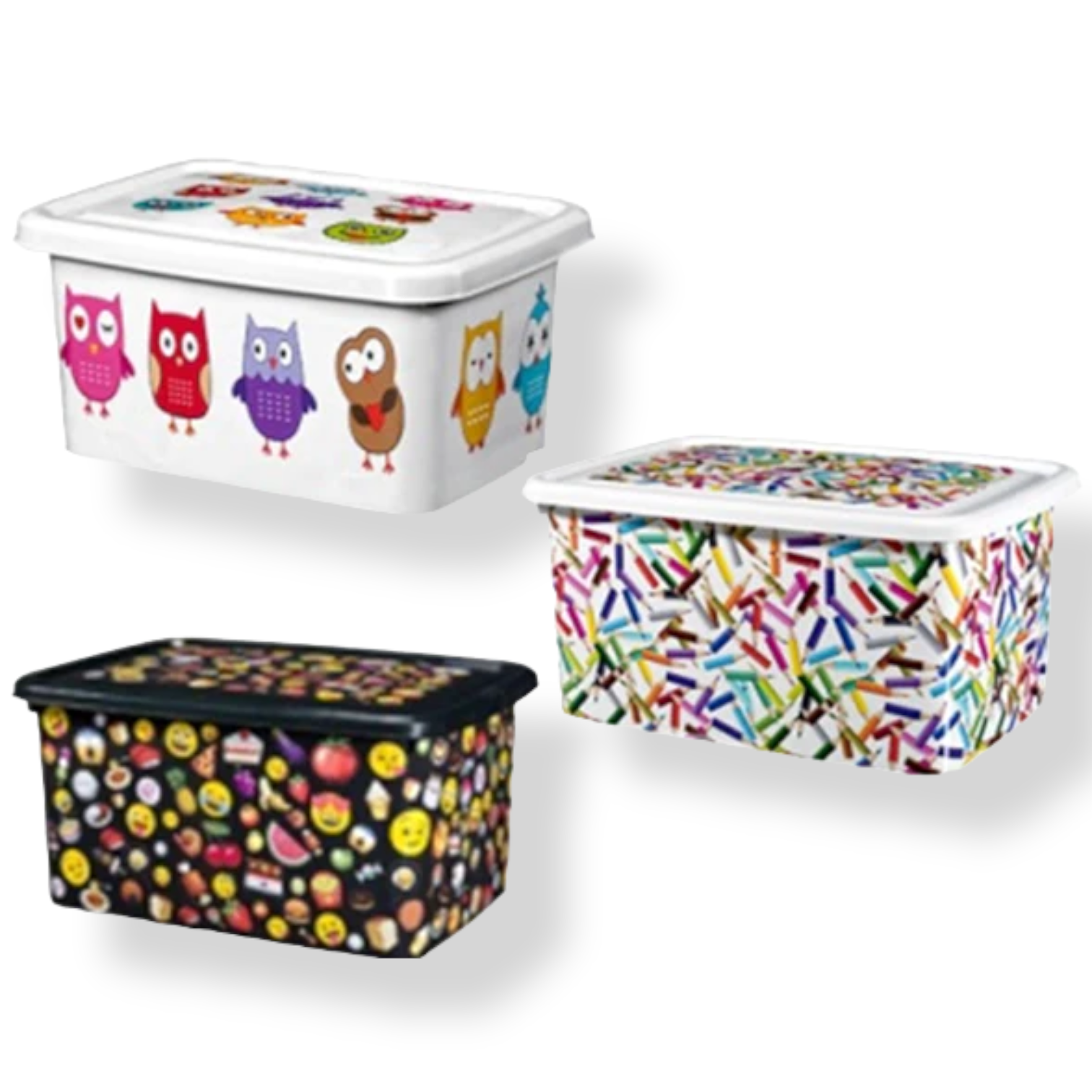 Plastic Storage Box with drawings - lunazchef.shop