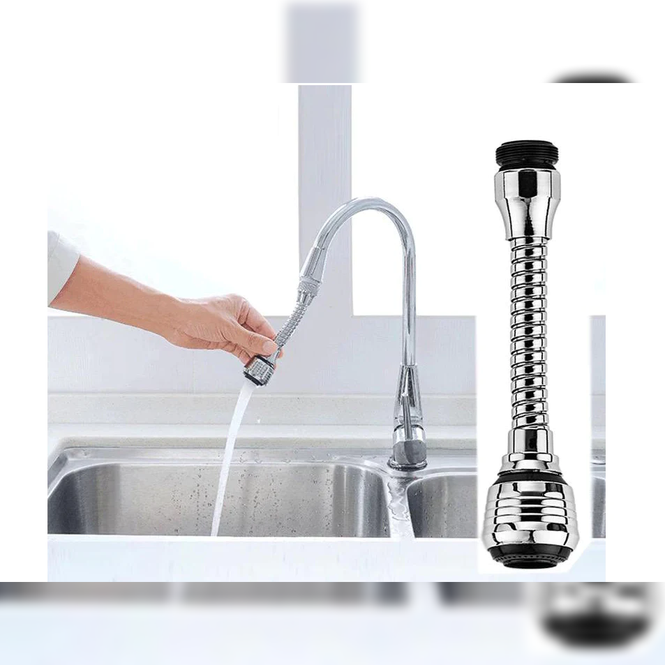 Long Chrome Faucet Filter Foam and Shower - lunazchef.shop