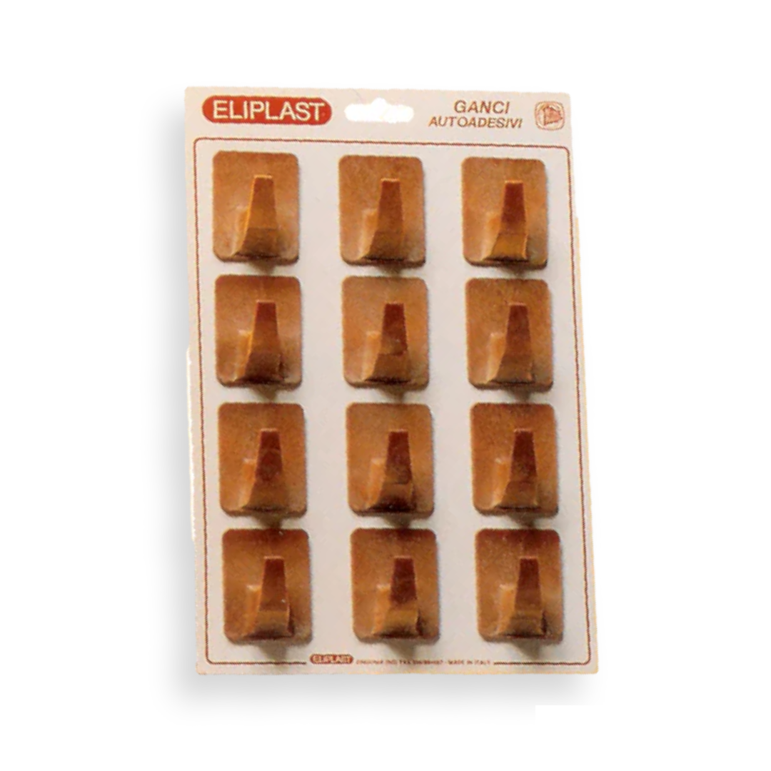 SQUARE WOODEN ADHESIVE HOOK x12 - lunazchef.shop