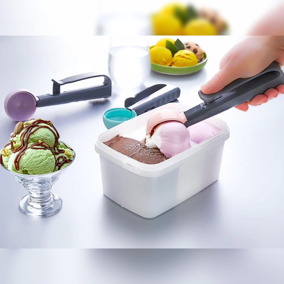 Ice Cream Portioning Spoon with Latch - lunazchef.shop