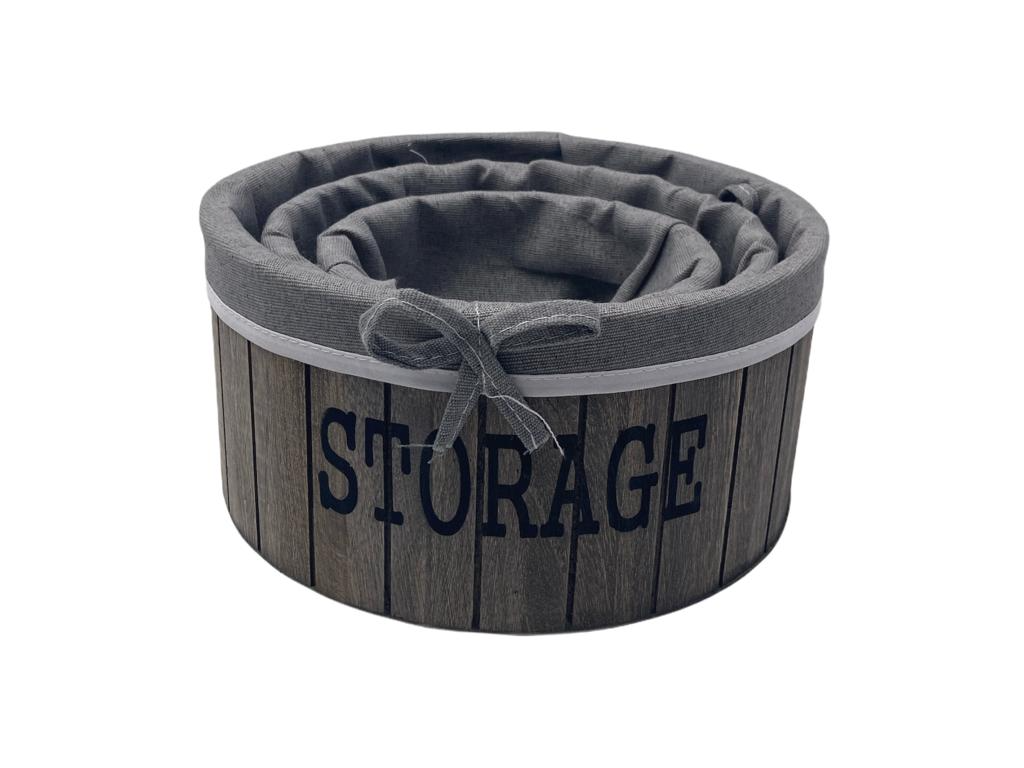 Round Wooden Storage Basket Set of 3 - lunazchef.shop