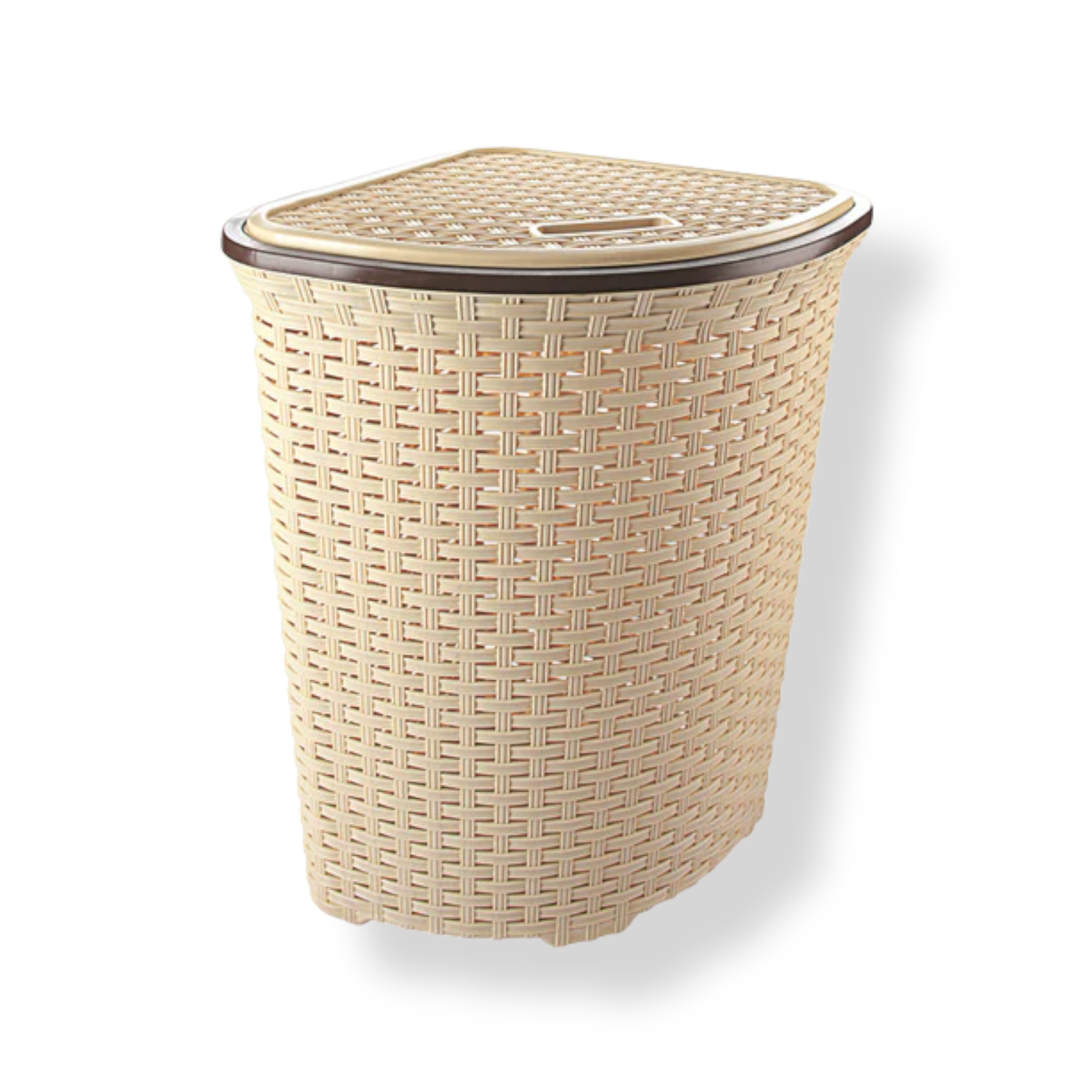 Corner Rattan Laundry Basket 52 lt - lunazchef.shop