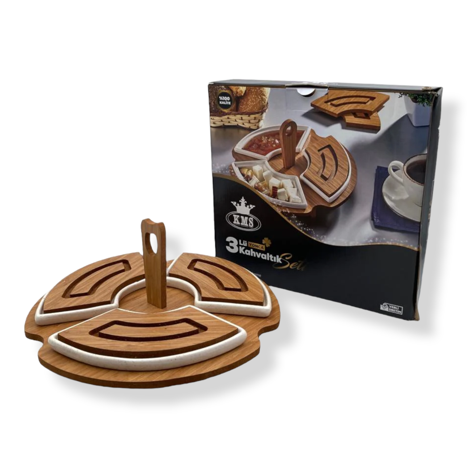 Round divided tray with covers - lunazchef.shop