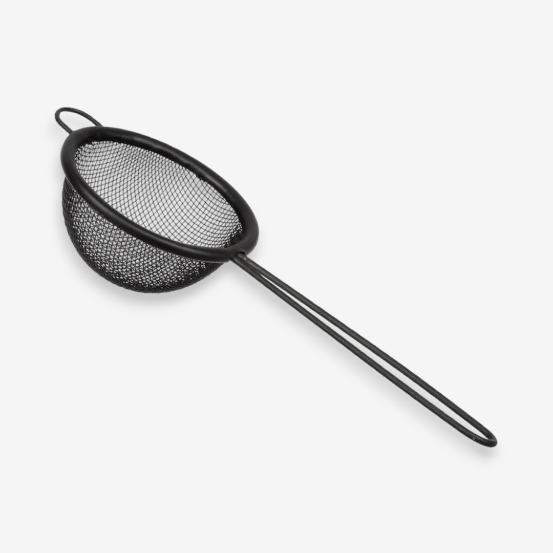 Black SS Tea Strainer 6 cm - lunazchef.shop