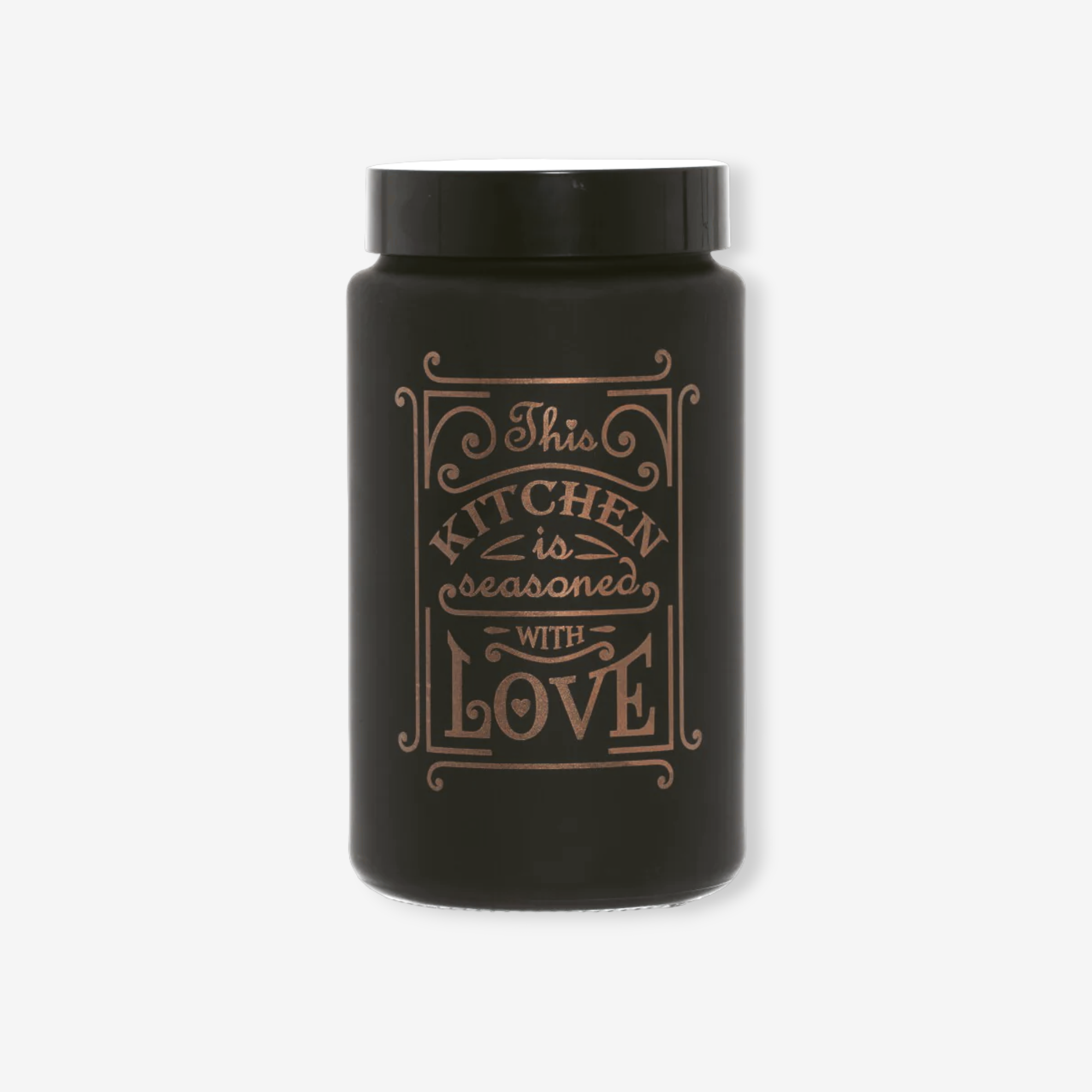 Black Decorated Canister 2000 ml - lunazchef.shop