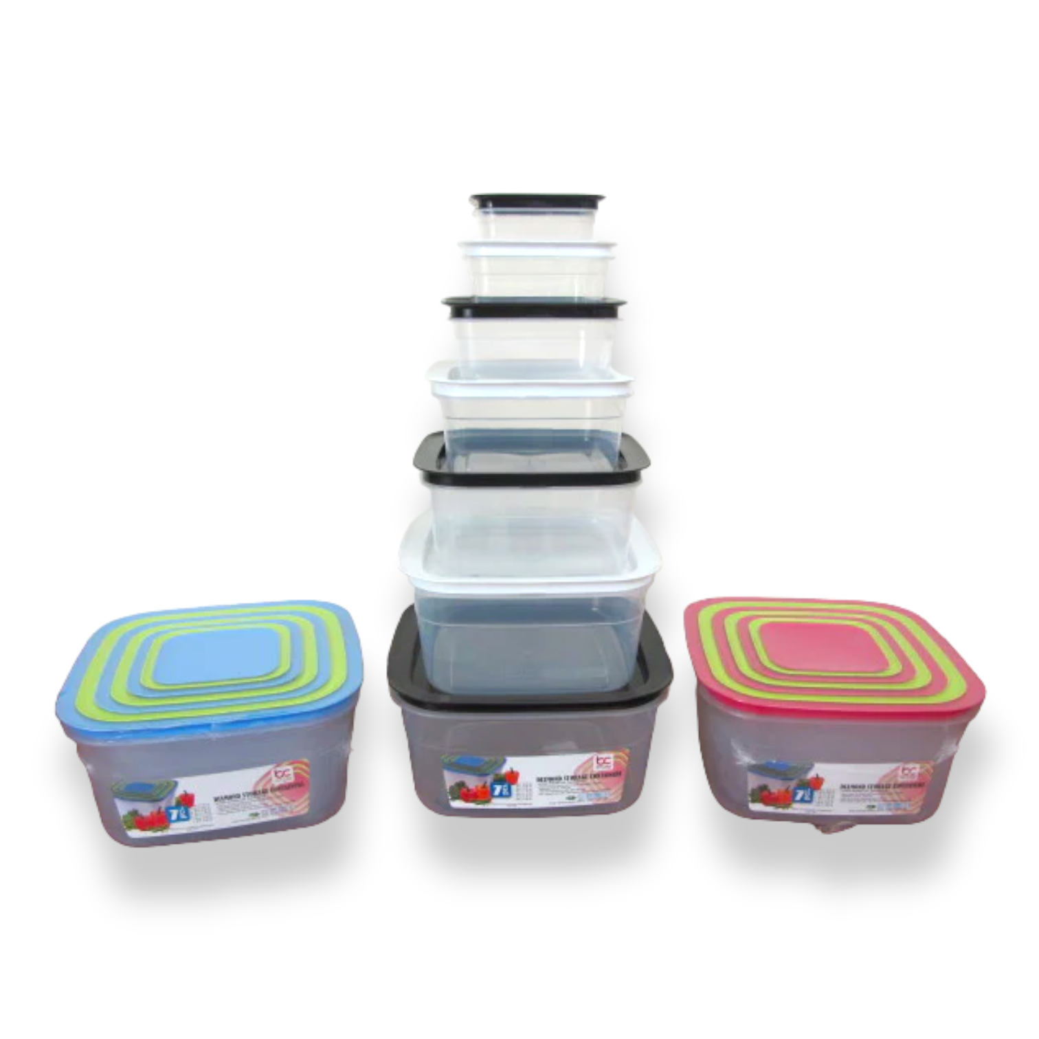 Squared Storage Container Set of 7 - lunazchef.shop