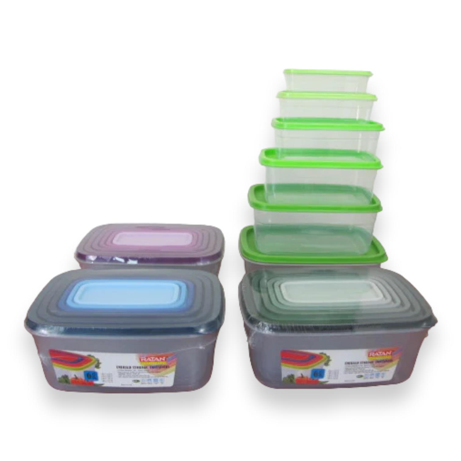 Rectangular Storage Container 6 Pieces Set - lunazchef.shop